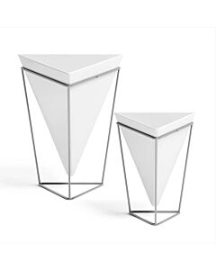 Umbra Trigg Table Top Vessel Set White/Nickel